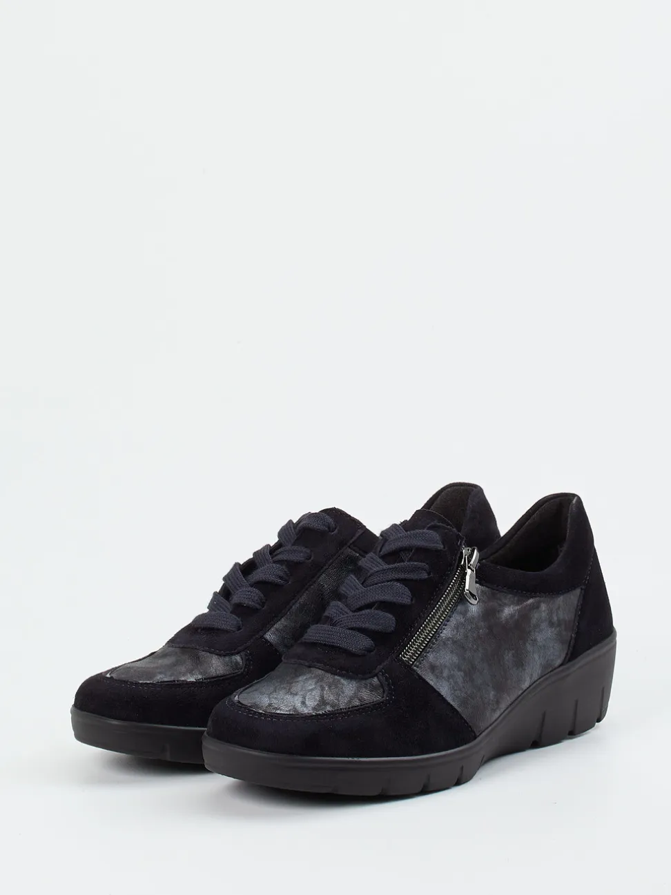 Semler – Komfort-Sneaker aus Veloursleder Blau