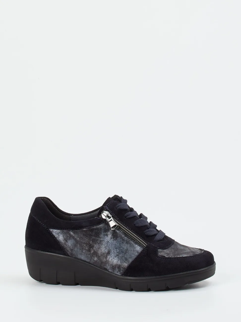 Semler – Komfort-Sneaker aus Veloursleder Blau