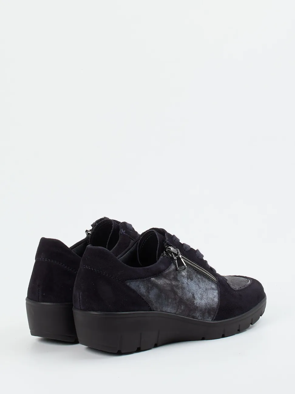 Semler – Komfort-Sneaker aus Veloursleder Blau