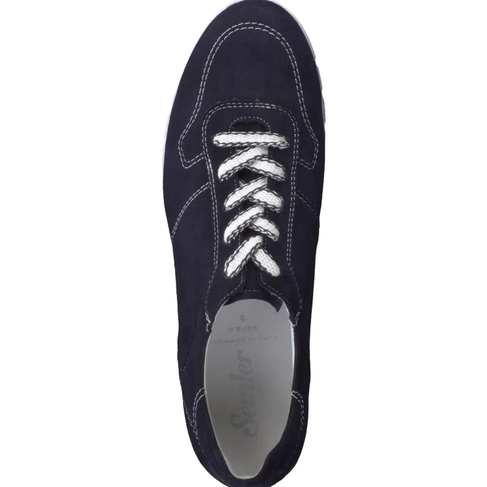 Semler – Komfort-Sneaker aus Veloursleder Dunkelblau