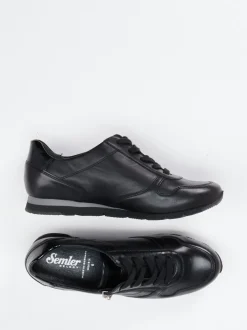 Semler – Komfort-Sneaker aus Kalbleder schwarz