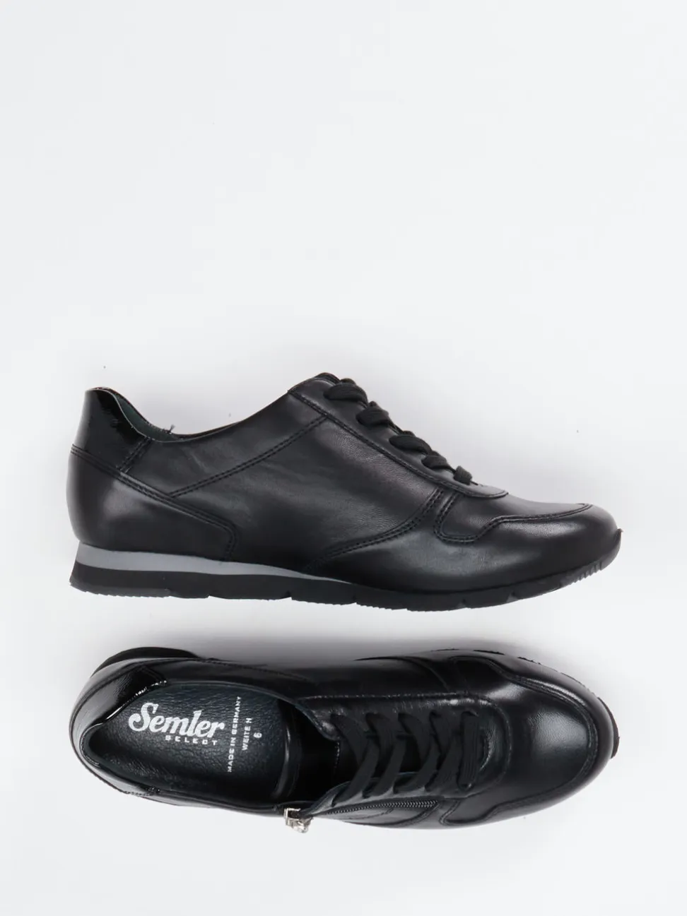 Semler – Komfort-Sneaker aus Kalbleder schwarz
