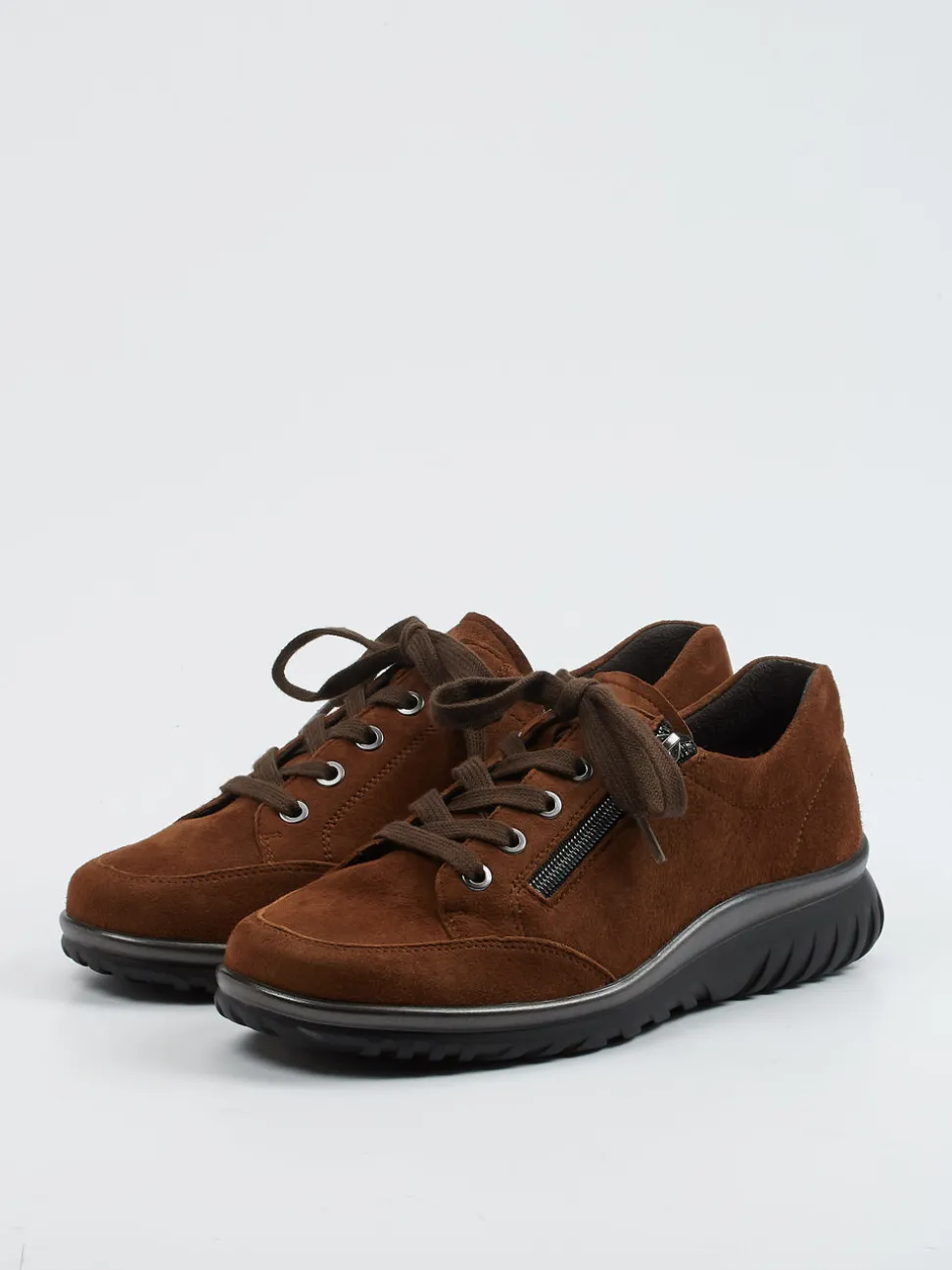Semler – Komfort-Sneaker aus Veloursleder braun