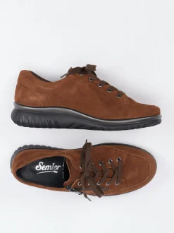 Semler – Komfort-Sneaker aus Veloursleder braun