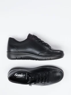 Semler – Komfort-Sneaker aus Kalbleder schwarz