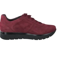 Semler – Komfort-Sneaker aus Veloursleder bordeaux