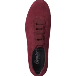 Semler – Komfort-Sneaker aus Veloursleder bordeaux