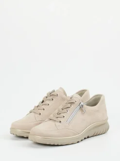 Semler – Komfort-Sneaker aus Veloursleder beige