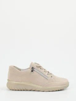 Semler – Komfort-Sneaker aus Veloursleder beige