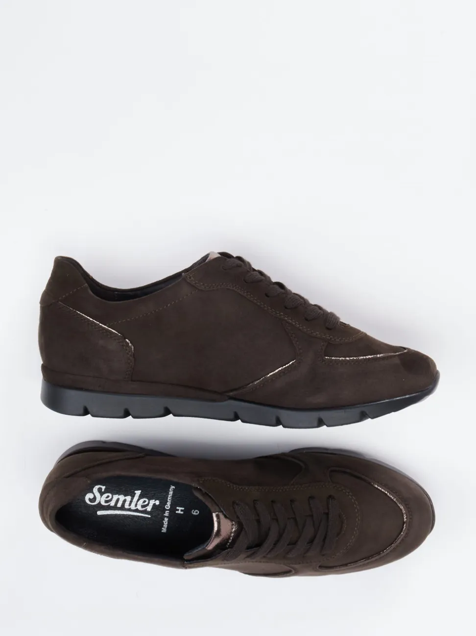 Semler – Komfort-Sneaker aus Veloursleder Braun