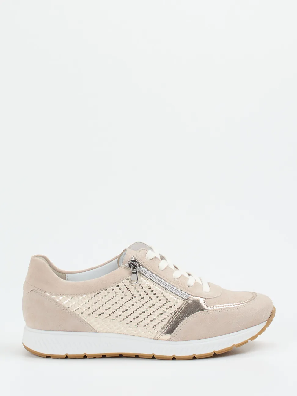 Semler – Komfort-Sneaker aus Veloursleder beige