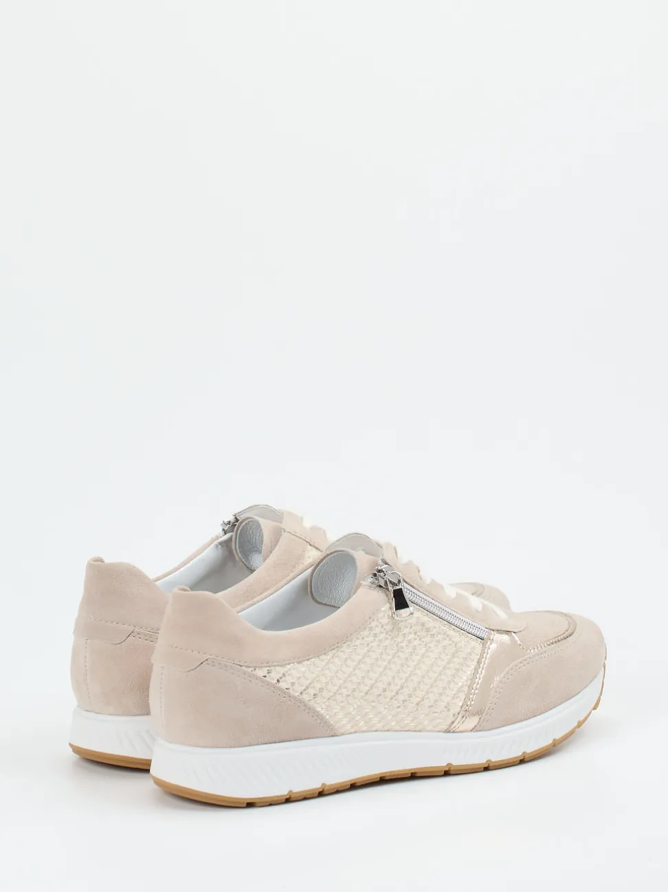 Semler – Komfort-Sneaker aus Veloursleder beige