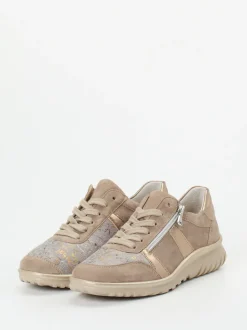 Semler – Komfort-Sneaker aus Veloursleder beige