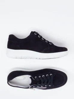Semler – Komfort-Sneaker aus Veloursleder Dunkelblau
