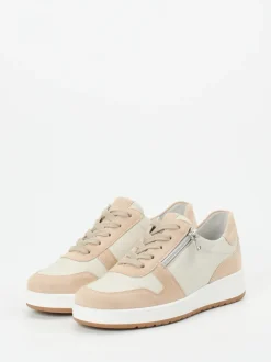Semler – Komfort-Sneaker aus Velourleder und Leder beige