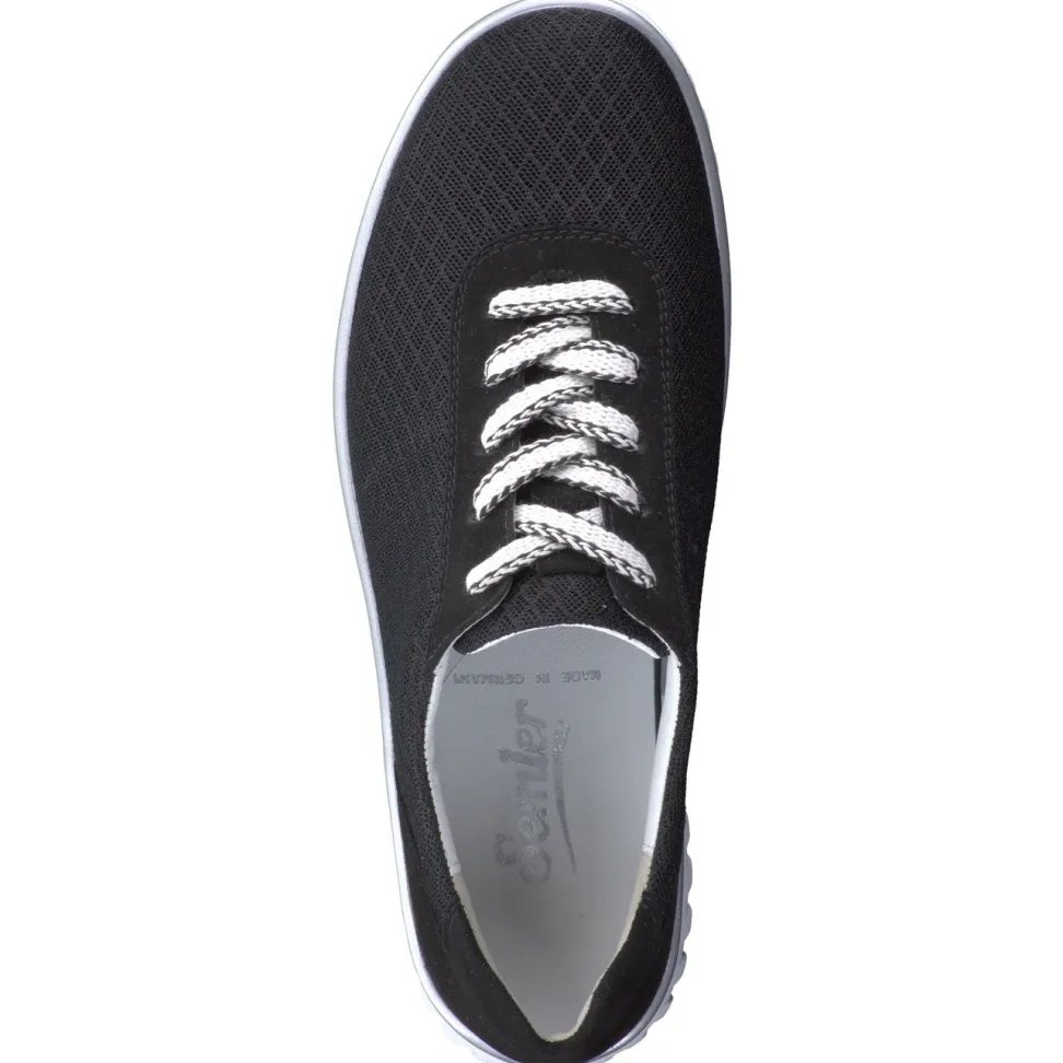 Semler – Komfort-Sneaker aus Mesh-Textil Schwarz