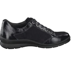 Semler – Komfort-Sneaker aus Lackleder und Veloursleder