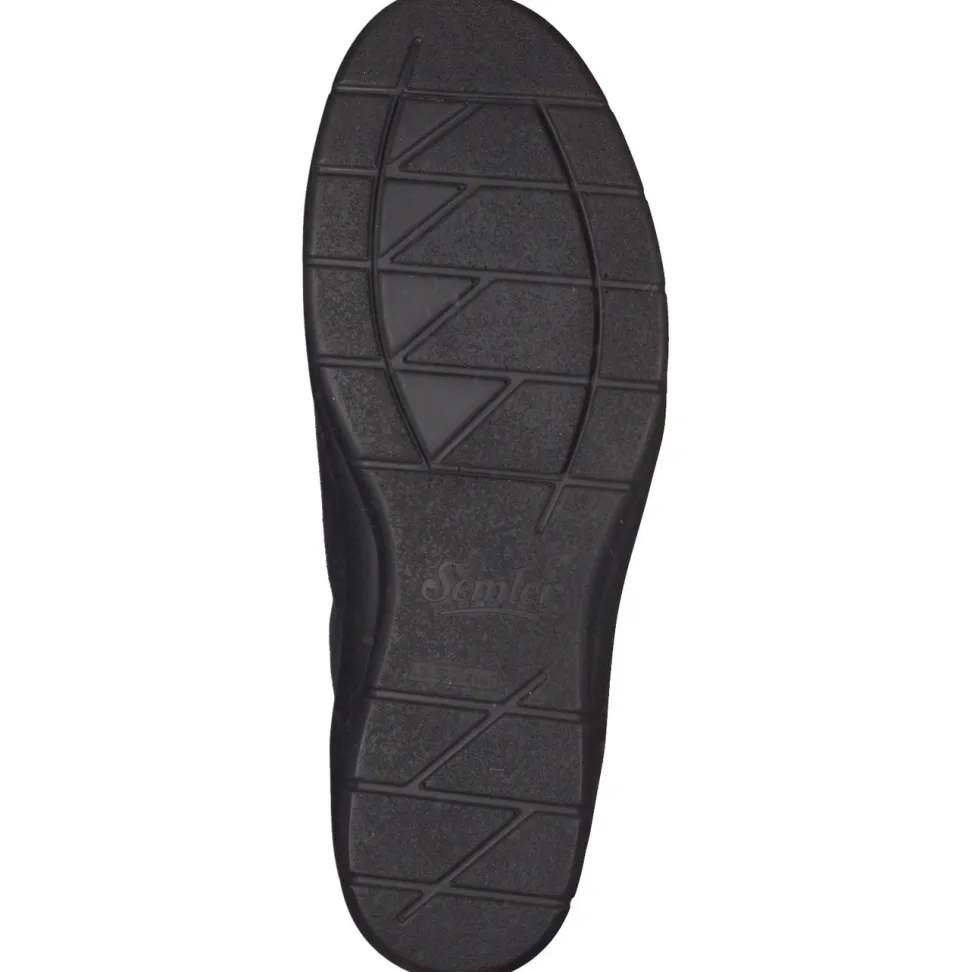 Semler – Komfort-Sneaker aus Lackleder und Veloursleder