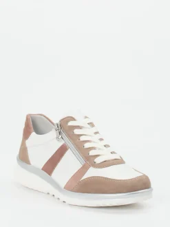 Semler – Komfort-Sneaker aus Velours- und Glattleder Beige