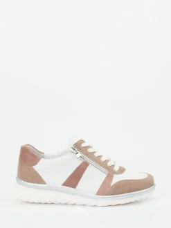 Semler – Komfort-Sneaker aus Velours- und Glattleder Beige