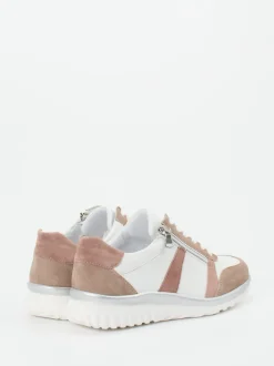 Semler – Komfort-Sneaker aus Velours- und Glattleder Beige