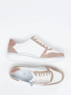 Semler – Komfort-Sneaker aus Velours- und Glattleder Beige