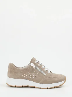 Semler – Komfort-Sneaker aus Veloursleder beige