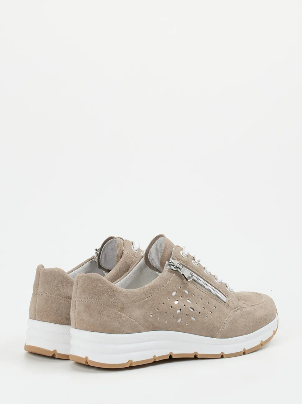Semler – Komfort-Sneaker aus Veloursleder beige