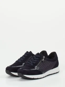 Semler – Komfort-Sneaker aus Veloursleder Dunkelblau