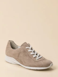 Semler – Komfort-Sneaker aus Veloursleder Beige
