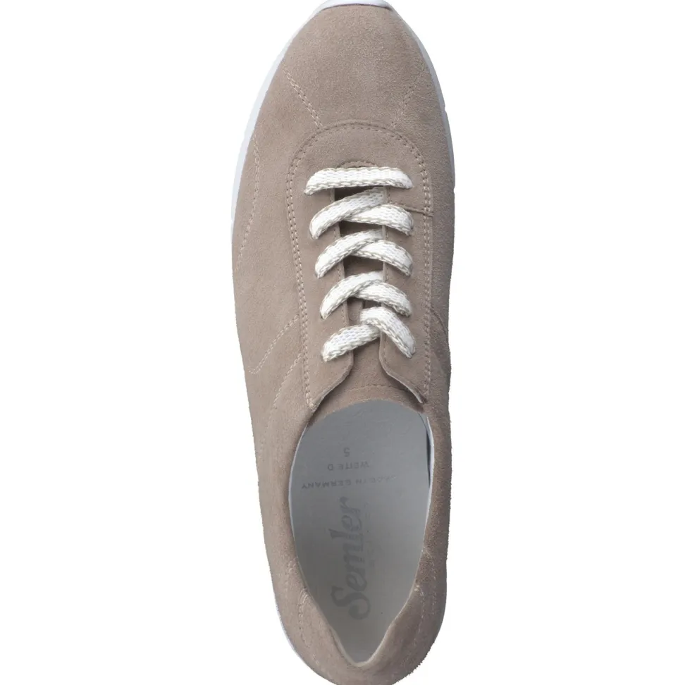 Semler – Komfort-Sneaker aus Veloursleder Beige