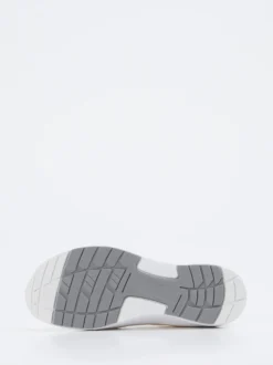 Semler – Komfort-Sneaker aus Mesh und Kalbleder Cremeweiß