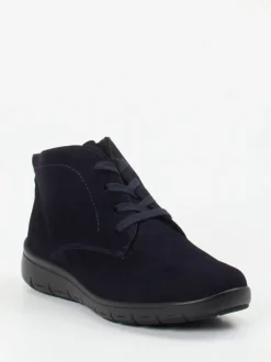 Semler – Komfort-Stiefelette aus Veloursleder Dunkelblau