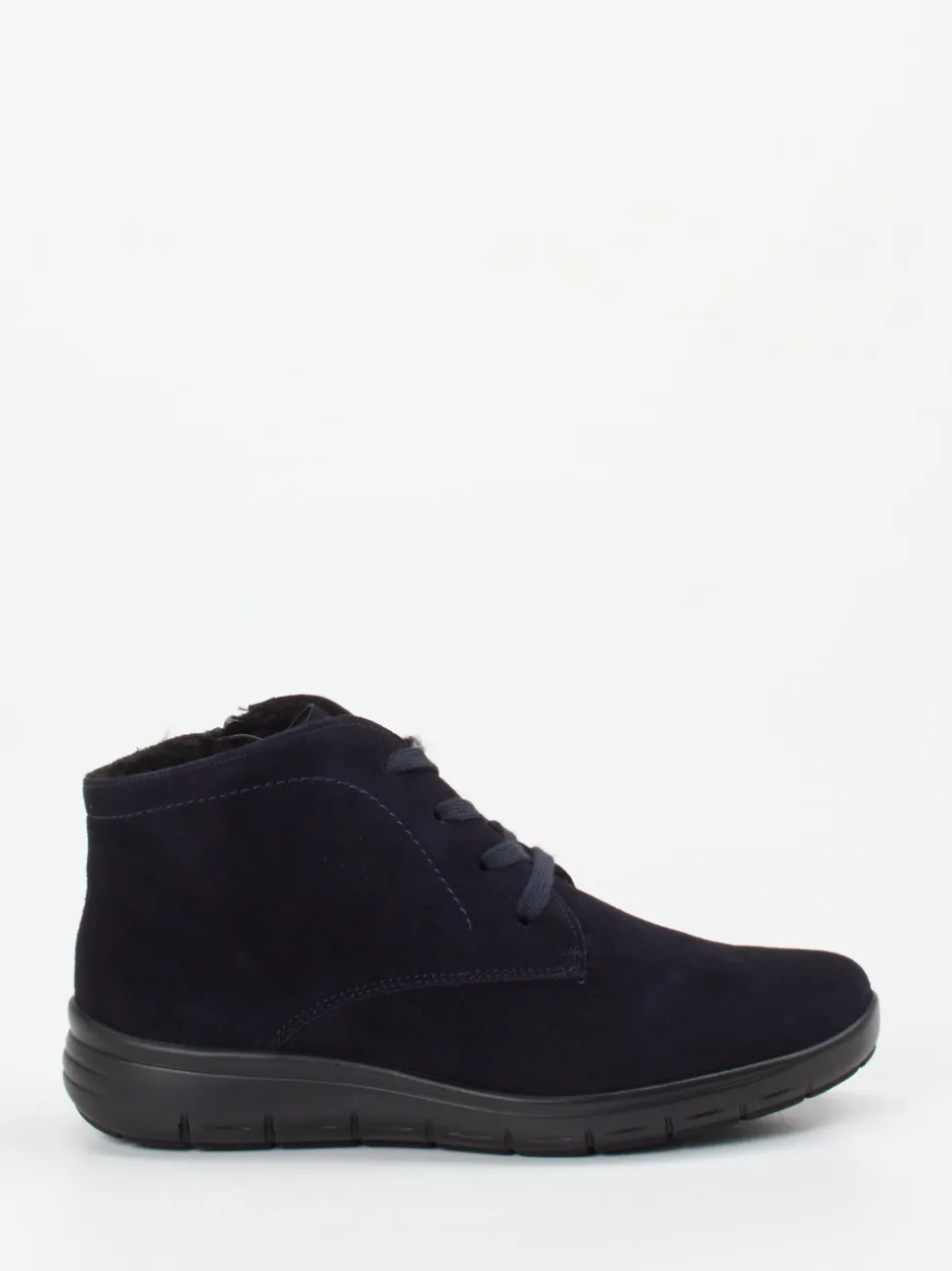 Semler – Komfort-Stiefelette aus Veloursleder Dunkelblau