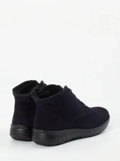 Semler – Komfort-Stiefelette aus Veloursleder Dunkelblau