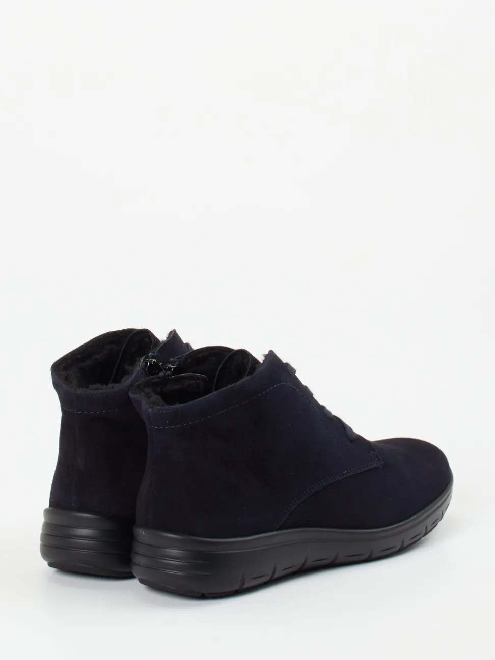 Semler – Komfort-Stiefelette aus Veloursleder Dunkelblau