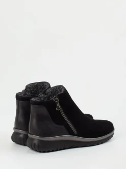 Semler – Komfort-Stiefelette aus Veloursleder Schwarz
