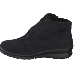 Semler – Komfort-Stiefeletten aus Veloursleder blau