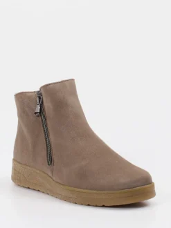 Semler – Komfort-Stiefelette aus Veloursleder taupe