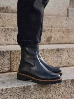 Semler – Langschaftstiefel aus Kalbleder Schwarz