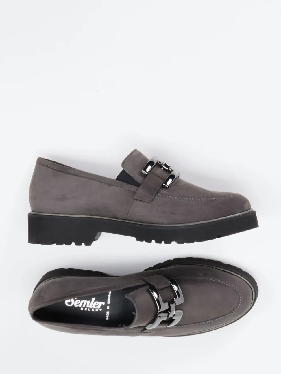 Semler – Loafer aus Nubukleder in Anthrazit