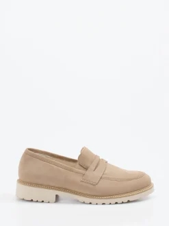 Semler – Loafer aus Nubukleder in Beige