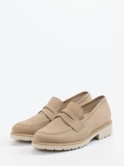 Semler – Loafer aus Nubukleder in Beige