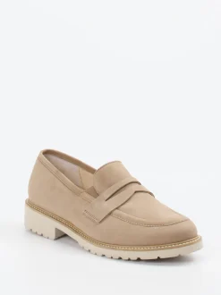 Semler – Loafer aus Nubukleder in Beige