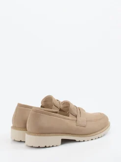 Semler – Loafer aus Nubukleder in Beige