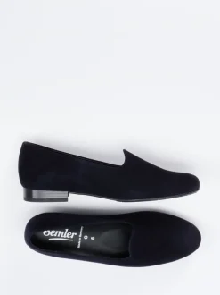 Semler – Loafer aus Veloursleder in Dunkelblau