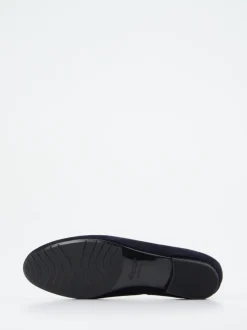 Semler – Loafer aus Veloursleder in Dunkelblau