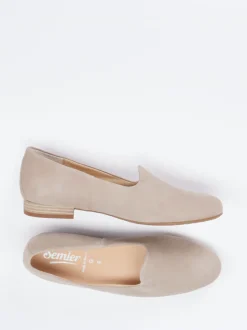 Semler – Loafer aus Veloursleder in Sandbeige