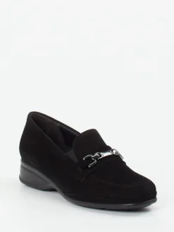 Semler – Loafer aus Veloursleder Schwarz