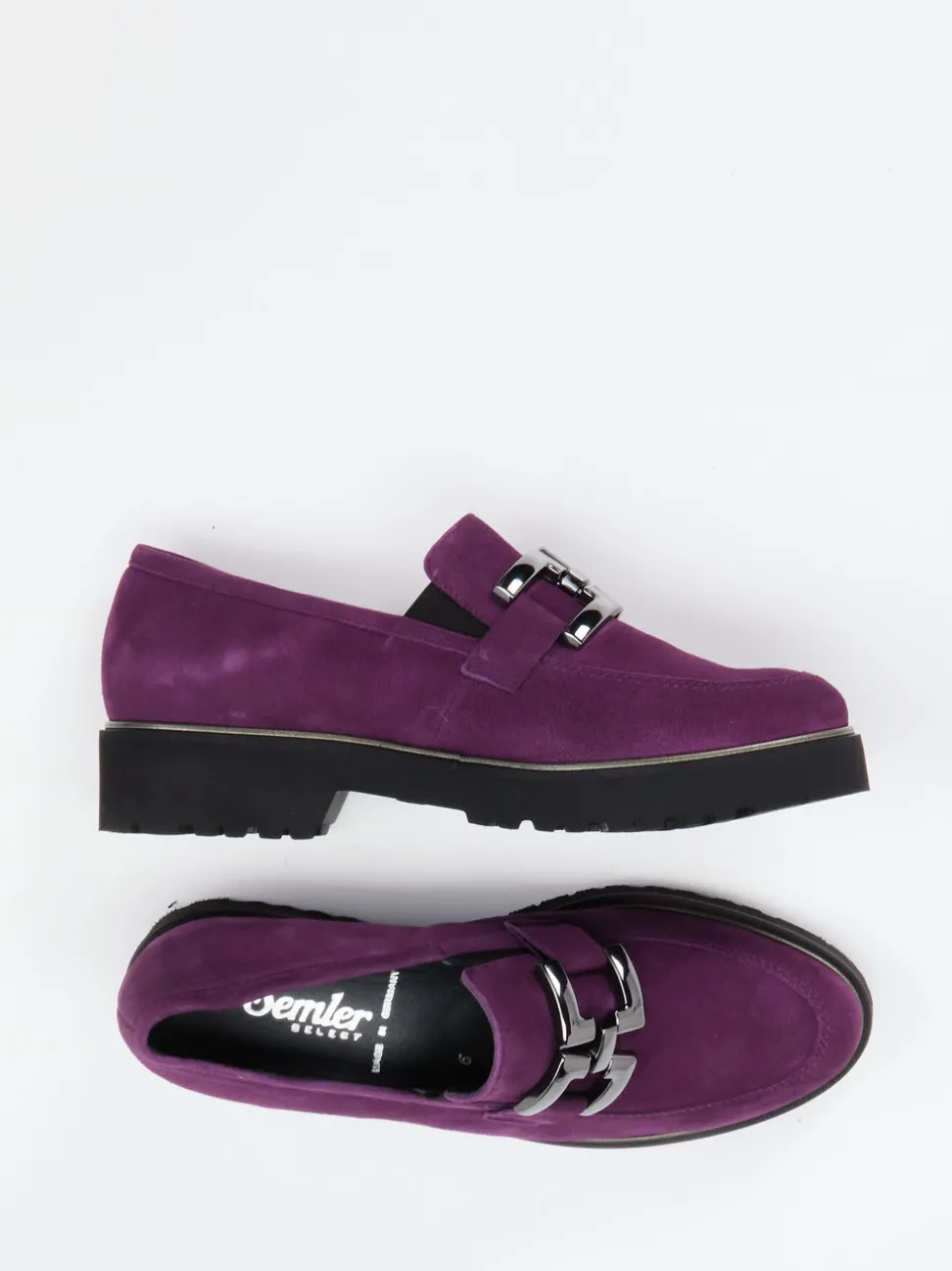 Semler – Loafer aus Veloursleder in Violett